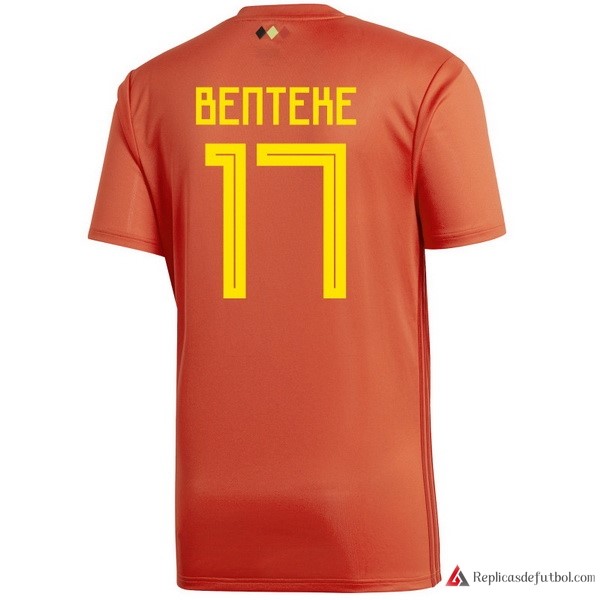Camiseta Seleccion Belgica Primera equipación Benteke 2018 Rojo